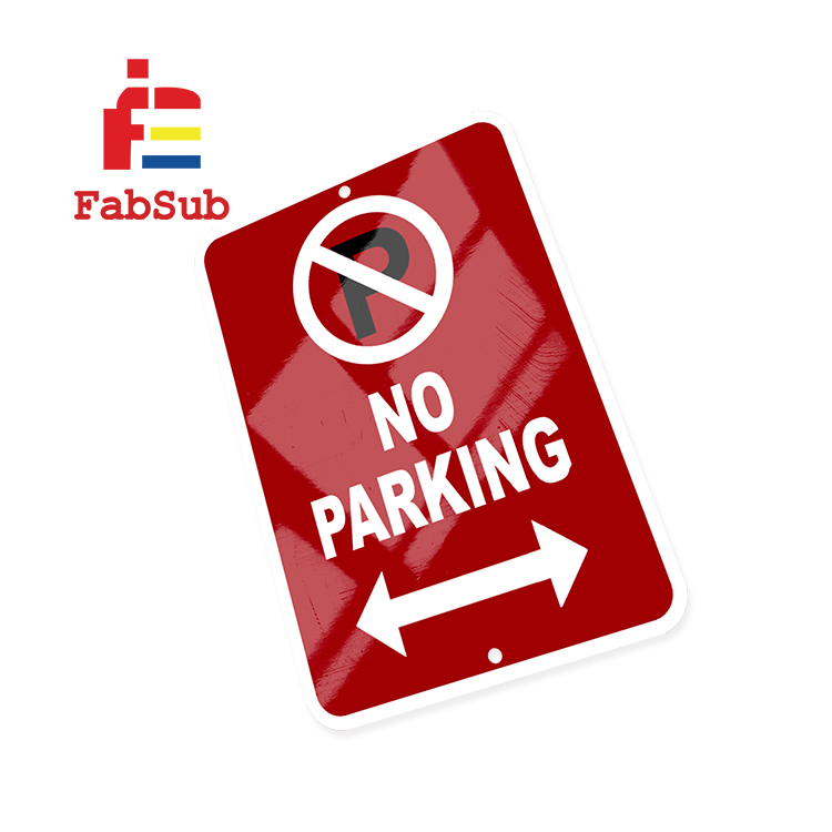 Индивидуальный глянцевый алюминиевый лист HD с двумя отверстиями, белый сублимационный алюминиевый парковочный знак 9x12 дюймов