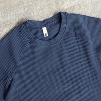 T-shirt de luxe vierge de qualité supérieure, version gaufrée, avec logo personnalisé, col rond décontracté, manches longues, sweat-shirt, pull, haut de sport pour homme