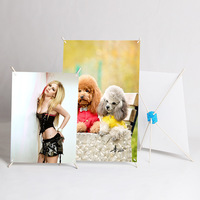 Support de bannière publicitaire pliable, rétractable, léger, mini, portable, format A3/A4, pour table, impression personnalisée, pour les salons professionnels
