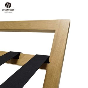 Porte-bagages en bois de hêtre massif personnalisé de haute qualité Porte-bagages 5 étoiles pour chambre d'hôtel Porte-bagages en vrac Étagères - Product Image 3