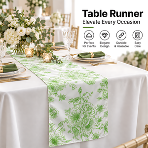 Polyester Printed Table <b>Runner</b> Custom Size for Hospitality Designers Resort Dining Project Orders Bulk Purchasing - Product Image 4