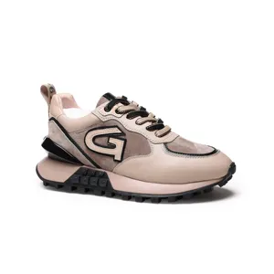 Zapatillas deportivas informales de lujo con plataforma gruesa para mujer, zapatillas deportivas personalizadas blancas