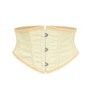 Corsets Vintage Jacquard Sous-Buste pour Femmes, Ceinture Amincissante, Serre-Taille Court, Bustiers à Lacets, Gaine Amincissante 3581 - Product Image 4