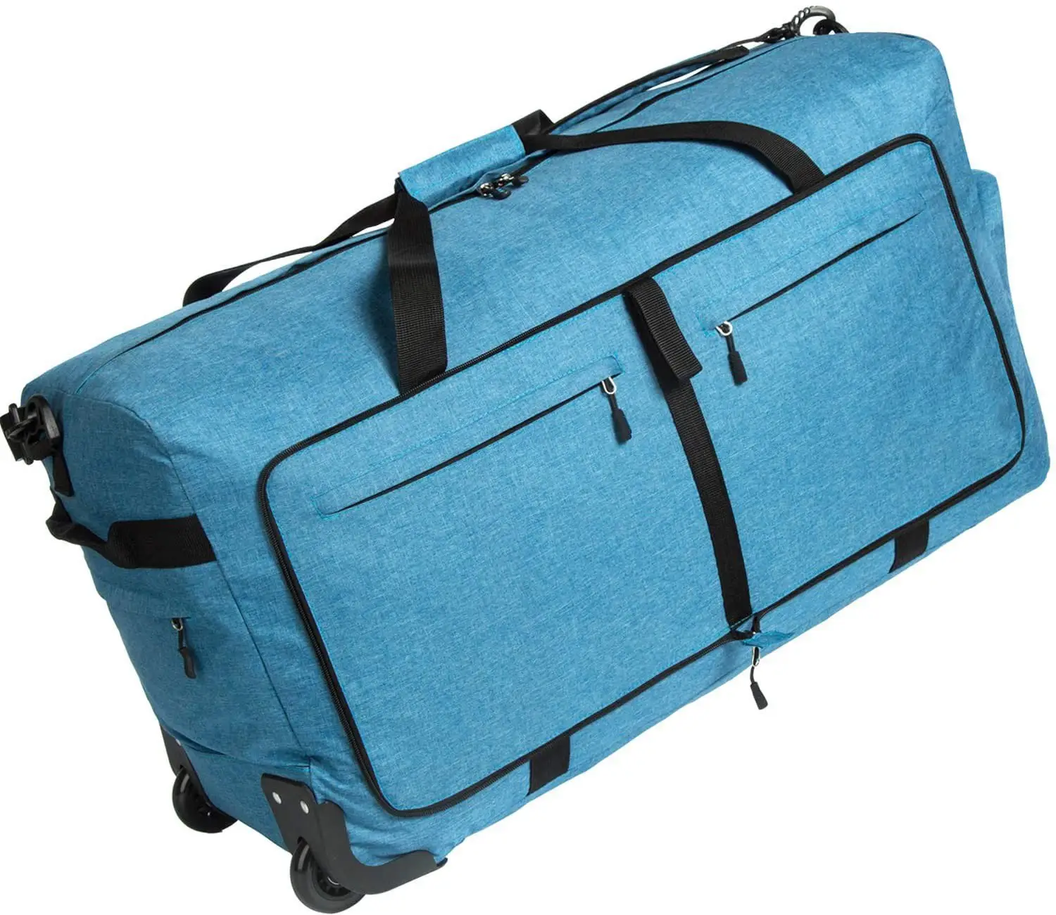 Bolsa de lona con ruedas de 100l, bolso grande de lona rodante de 30 pulgadas, plegable, para viaje