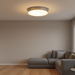 Lámpara de Techo Moderna Empotrada de 12 Pulgadas, 2880LM, 2700K-6500K, LED Ajustable, Aluminio, Control por Aplicación, Montaje en Superficie, para Sala de Estar - Product Image 2