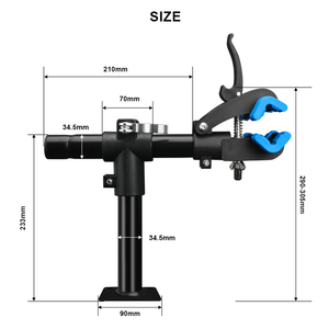 Support de réparation mural pour vélo de montagne, rotation à 360°, réglable, pliable, support de travail à pince, support d'entretien extérieur - Product Image 5