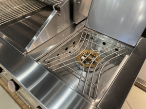 Tavolo da Esterno con Ripiani, Porte Standard, <span class=keywords><strong>Barbecue</strong></span> su Isola, Mobili e Elettrodomestici per Cucina Esterna - Product Image 5