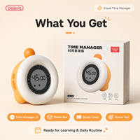 Prêt à expédier - Minuteur visuel Beiens WJ12 pour enfants de 0 à 12 mois, compte à rebours de 60 minutes, horloge d'étude silencieuse, autonomie de 180 jours, vente en gros en stock