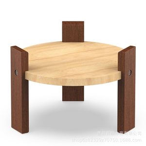 Support surélevé en bois pour gamelles d'animaux, base ronde, pour chiens et chats, utilisation intérieure - Product Image 3