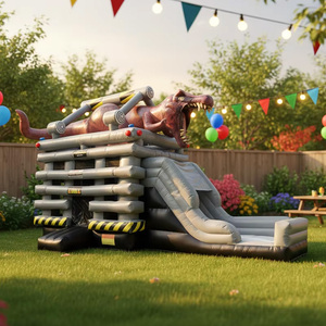 Vendita calda gonfiabile <span class=keywords><strong>parco</strong></span> <span class=keywords><strong>divertimenti</strong></span> per bambini gonfiabile castello gabbia di rimbalzo casa gonfiabile dinosauro buttafuori <span class=keywords><strong>con</strong></span> scivolo - Product Image 1