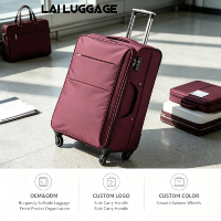 Valise robuste en Oxford avec cadre renforcé, bagage de voyage résistant aux chocs, grand sac souple à roulettes de 28 pouces