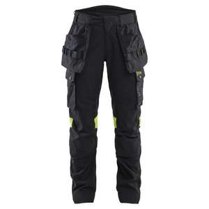 BLAKLADER - 710815129933C48 Pantalones artesanos para mujer Negro/Amarillo Hi-vis-PANTALONES DE TRABAJO EAN 7330509910382 - Product Image 1