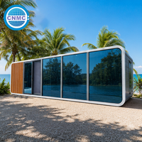 Maison-capsule Apple de luxe moderne avec commande intelligente et verrière panoramique pour les centres de villégiature et les Airbnb