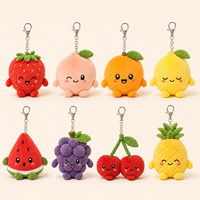 Porte-clés en peluche réaliste et mignon en forme d'ananas de 10 cm - Design adorable, rembourrage en coton PP doux, emballage personnalisé avec logo, unisexe