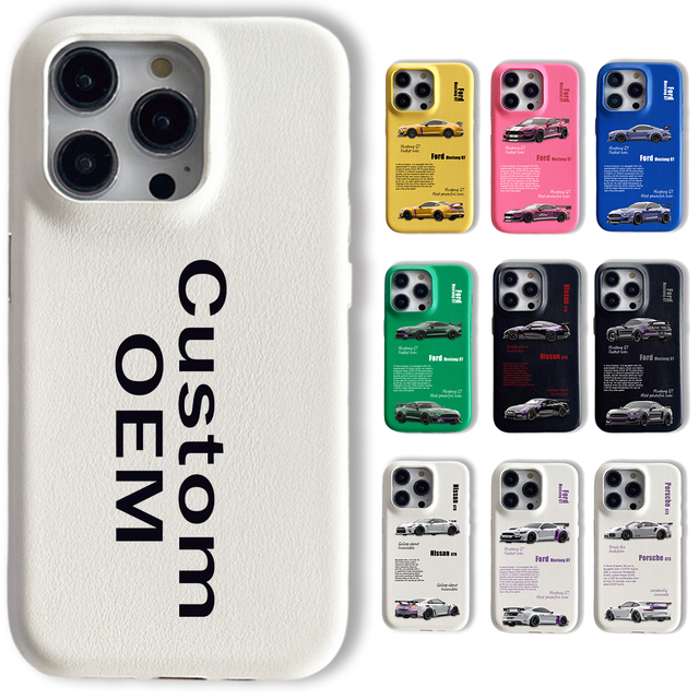 New Wholesale for Iphone Luxury High Quality Customized Logo Printing Pu Leather Custom Phone Case