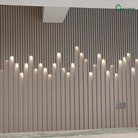 Panneaux muraux lumineux en fibre de bambou pour décoration intérieure et mur de fond