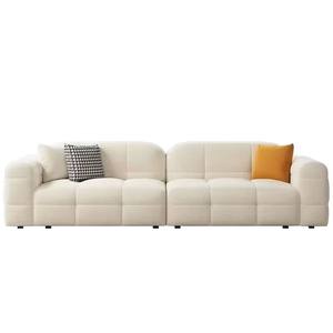 Straight Shape <b>Square</b> Upholstered Sofa Foam Filling Art Pattern Living Room Furniture - Product Image 5