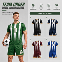 Maillots d'extérieur personnalisés pour équipes, uniformes d'entraînement vintage, maillots de football respirants imprimés à rayures 100 % polyester pour adultes unisexe