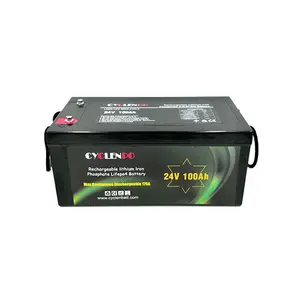 Pack de batteries en Lithium Li-ion Lifepo4, 24v, 100ah, cellules prismatique, 3 ans, 100a CE FCC MSDS 200A CY24F100E, prix d'usine