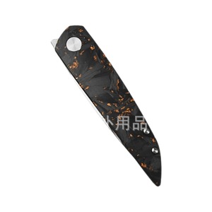 [Cuchillo Plegable de Diseño Independiente] Cuchillo de Camping de Fibra de Carbono y Latón para Exteriores, Hecho de Acero VG10 de Alta Dureza (Cuchillo Plegable G10) - Product Image 2