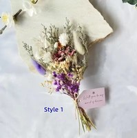 Buket Bunga Alami Gaya Boho untuk Dekorasi Pernikahan, Latar Belakang Gapura, Hiasan Meja, dan Dekorasi Rumah