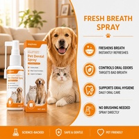 Spray dentaire pour chien Waylemo, contrôle de la mauvaise haleine, soutien de l'hygiène buccale, qualité alimentaire, sain, à base de chèvrefeuille et de chlorophylle, 60 ml
