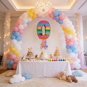 Bunte Zahlen-Piñata: Wählen Sie eine Zahl von 0 bis <span class=keywords><strong>9</strong></span>, Quasten-Ziehseil-Überraschungsbox für Geburtstagsfeiern und Mehrspieler-Spielrequisiten - Product Image 2