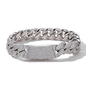 Pulsera de Moissanita Cubana de Burbujas de 13mm, Chapada en Oro Real de 18K, con Incrustaciones Impecables, Plata S925, Joyería Hip Hop Personalizada, Mayorista B2B OEM - Product Image 6