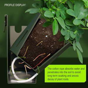 Maceta <span class=keywords><strong>Vertical</strong></span> de Plástico de Diseño Moderno, Apilable y Colgante, con Sistema de Riego por Goteo - Product Image 4