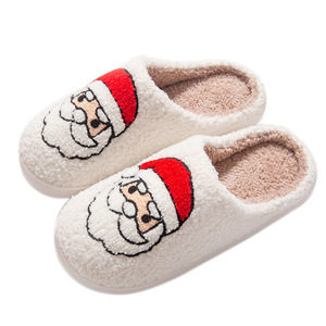 Pantuflas navideñas de felpa con diseño de casa de Papá Noel, cálidas, de forro polar, para interiores, para hombre y mujer - Product Image 3