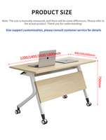 Table de conférence pliante multifonctionnelle, table de formation et combinaison chaise, bureau modulable moderne