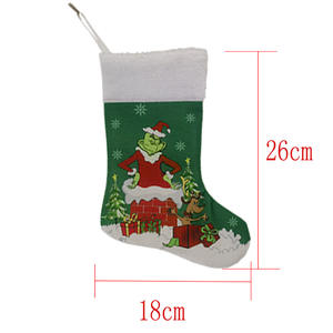 <b>Christmas</b> Decorative <b>Stocking</b> Elf for Grinch Alphabet and <b>Christmas</b> Tree Hanging Holiday Decorative Candy Bag - Product Image 6