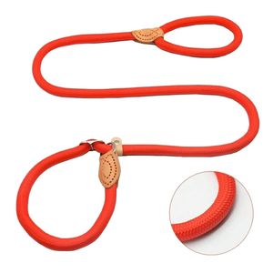 Integrated Pet P Chain Traction Rope <b>Dog</b> Leash Anti-Riot Nylon Hand-Stitched <b>Dog</b> <b>Collar</b> Thick <b>Dog</b> Training Leash - Product Image 1