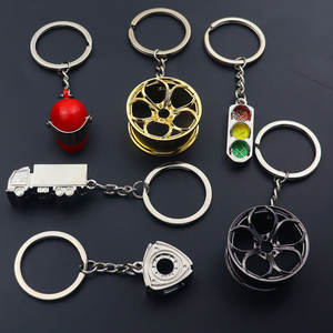 Vintage Style Car Turbo Keychain Metal Gearbox Brake Disc Enamel Printed Wheel Hub Fashion Disc Brake Key Holder for Boy <b>Friends</b> - Product Image 3