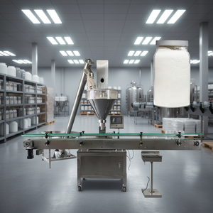 Dosificador de Polvo Químico con Transportador de Tornillo sin Fin de 10g, 50g, 100g, 200g para Llenado de Talco <span class=keywords><strong>en</strong></span> Botellas, Tarros y Latas - Product Image 1