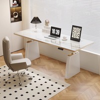 Établi élévateur électrique moderne de luxe en bois MDF Bureau d'ordinateur à hauteur réglable pour l'apprentissage à domicile et l'utilisation commerciale