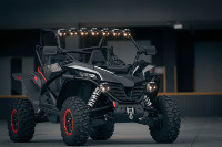 Feux de travail tout-terrain Tequsion de haute qualité, 4 barres lumineuses, combo universel, jaune, LED, 73W par barre, étanche IP68
