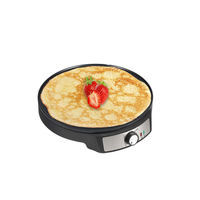 Machine à crêpes électrique antiadhésive 1200W certifiée CE Rohs avec contrôle de la température, voyant LED et économie d'énergie