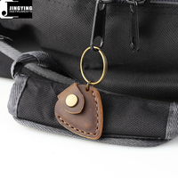 Jingying 2026 Factory Wholesale Simple Keychain-style Leather Guitar Pick Storage Bag String Instrument Guitar Parts&Accessories