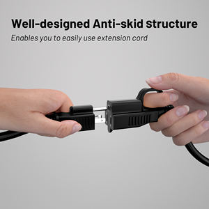एटीएल 16/3 सूचीबद्ध किए गए एटीएल 13a 10 फीट तीन प्रांग 5-15p से 5-15r काला भारी शुल्क एक्सटेंशन कॉर्ड 10 फीट इनडोर/आउटडोर एक्सटेंशन कॉर्ड - Product Image 5