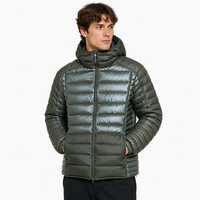 Veste d'hiver pour homme en duvet de canard 80%, ultra légère, à capuche, imperméable, respirante, 600 fill power, fermeture éclair personnalisée