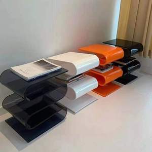 Rõ ràng Acrylic sofa bên bảng S hình kệ sách cuối bảng Acrylic cà phê bookrack bảng cho nhà - Product Image 3