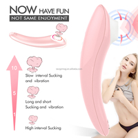 Meistverkaufter Wasserdichter Silikon Klitoris- & Vaginal-Saugvibrator 9 Vibrationsmodi USB-Aufladbar Fernbedienung für Frauen