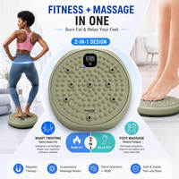 Máquina de Ejercicios para Espalda y Cintura, Disco Giratorio para Ejercicios en Casa, Equipo de Gimnasio, Twister Corporal con Acupresión en Pies