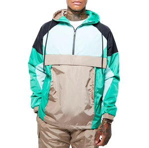Hooded Canvas Anorak <b>Jacket</b> Windproof Riding <b>Men</b> Lightweight <b>Reflective</b> Windbreaker Sports Training Waterproof Spring Casual - Product Image 1