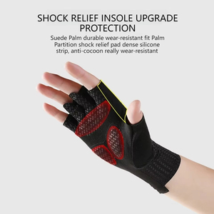 Guantes de Ciclismo Ultraligeros Transpirables de Verano, Medios Dedos, Antideslizantes con Almohadilla de Silicona, Personalizables para Hombre y Mujer, para Bicicleta de Carretera y Actividades al Aire Libre - Product Image 4