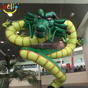 Modelo de animal dragón chino tradicional para decoración de centro comercial, gigante, colgante, verde, OEM - Product Image 3