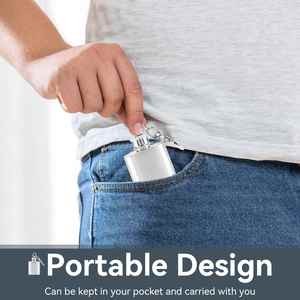 Logo Customize Hip Flask Made of Stainless Steel Liquid Container Key Chain <b>Water</b> Drinking <b>Bottle</b> Pendant Key <b>Flat</b> Lid Jug - Product Image 3