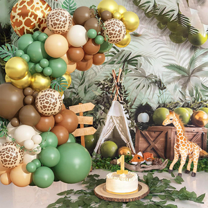 <span class=keywords><strong>Jungle</strong></span> Balloon Set Giraffe Tiger Stripe 4D Película de aluminio Globo Baby Shower Fiesta Decoración - Product Image 4