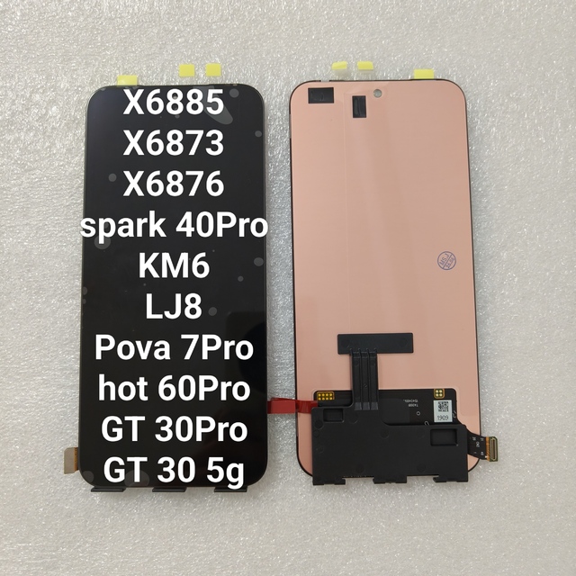 For Infinix Itel X6885 X6876 X6873 KM6 LJ8 Pova 7 Pro Spark 40 Pro Hot 60 Pro GT 30 5g Mobile Phone LCD Display Pantalla Screen